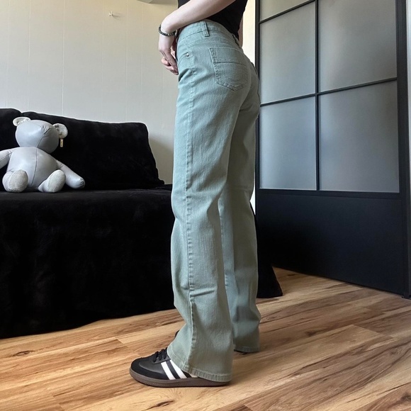 Denver Hayes Olive Green Jean Trousers - Picture 1 of 8